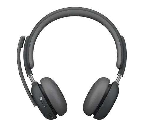 Casti Call Center Logitech Zone Wireless 2 Teams version, Bluetooth cu receiver, Autonomie 15 ore, Microfon (Negru)