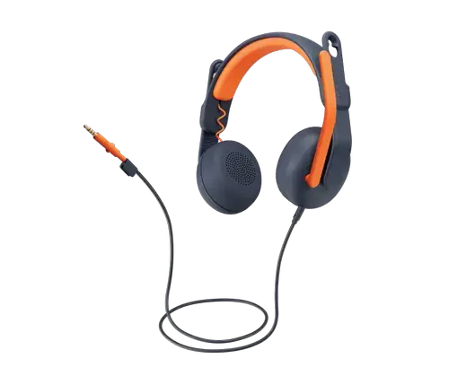 Casti pentru copii Logitech Zone Learn, On-Ear, Stereo, Jack 3.5mm, Microfon (Albastru/Portocaliu)
