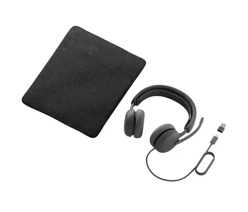 Casti Call Center Logitech Zone Wired 2, USB-C/A, Microfon cu anulare zgomot (Negru)