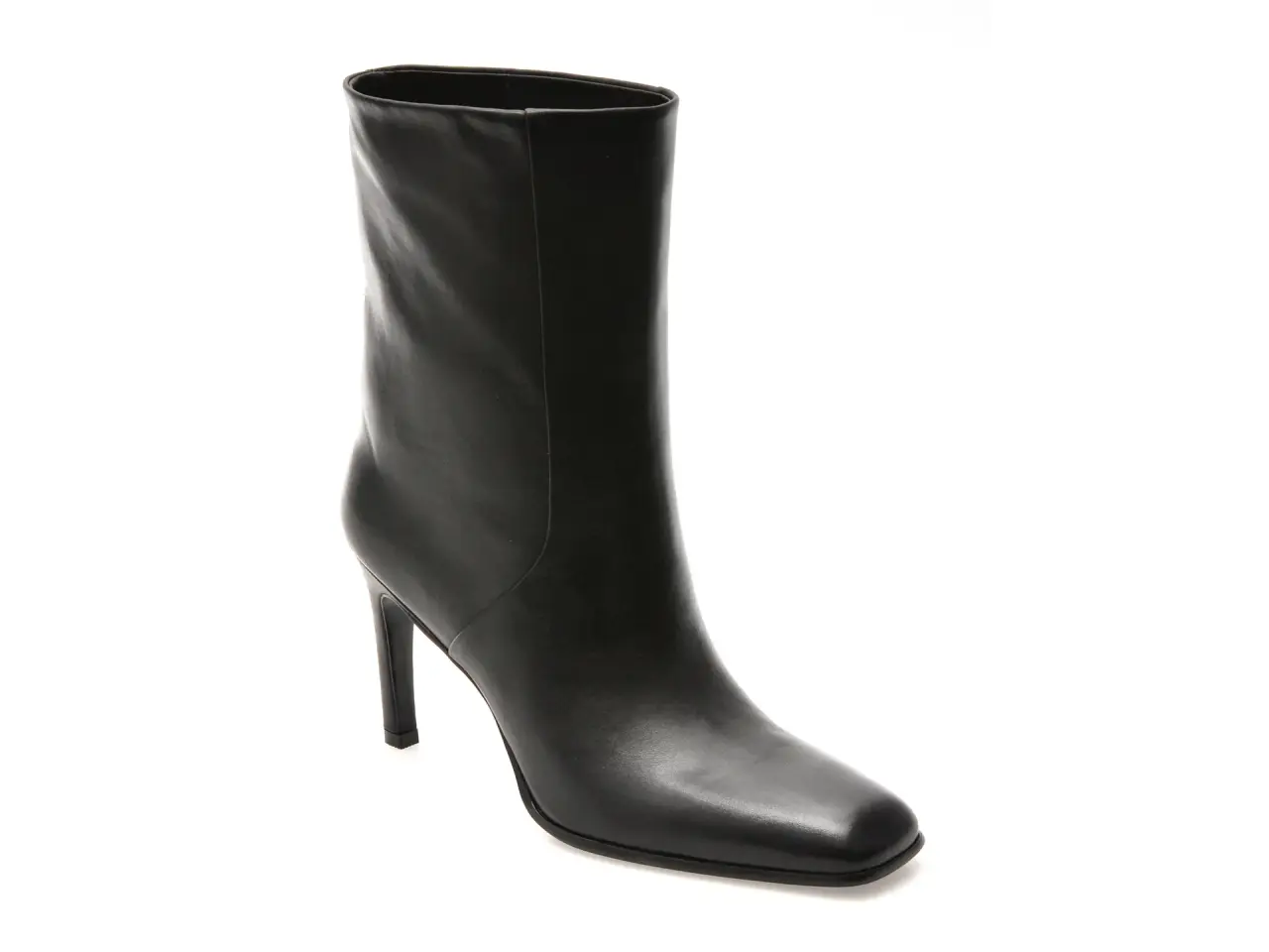 Botine elegante EPICA PREMIUM negre, 01474TB, din piele naturala