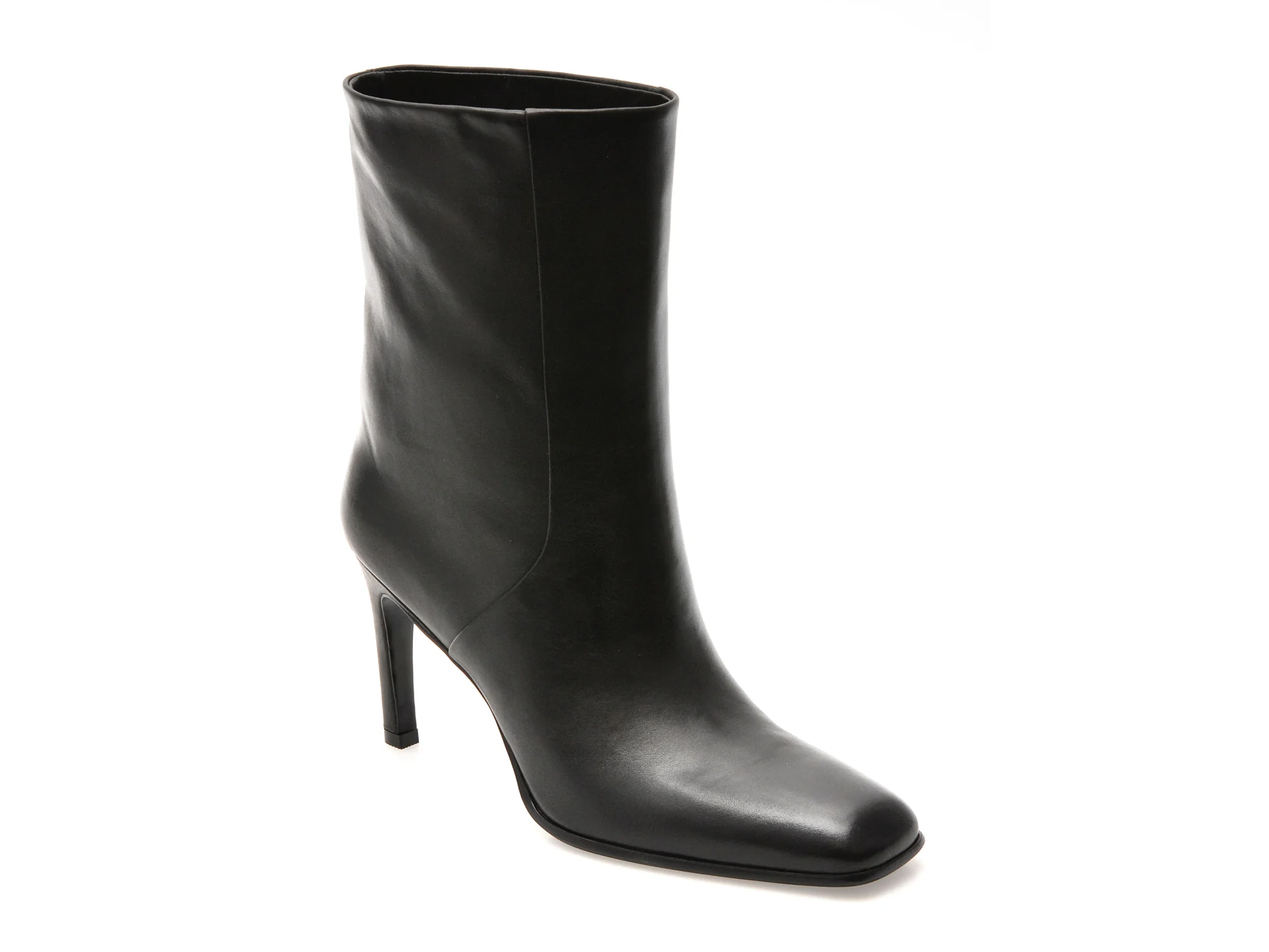 Botine elegante EPICA PREMIUM negre, 01474TB, din piele naturala