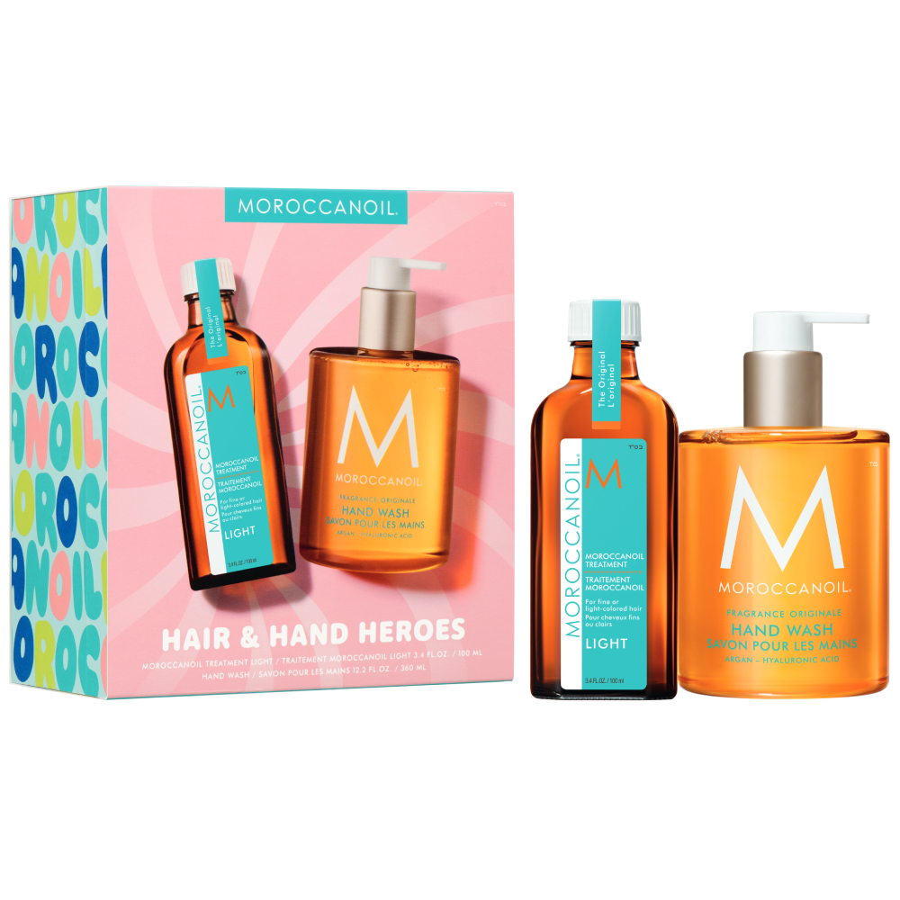 Set par si maini Moroccanoil Summer Kit Light Hand & Hair Heroes 100ml+360ml