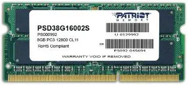 Memorie Laptop Patriot SODIMM, DDR3, 1x8GB, 1600 MHz, CL11