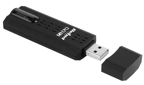 Tuner Rebel KOM1060, USB, DVB-T2, H.265 (Negru)