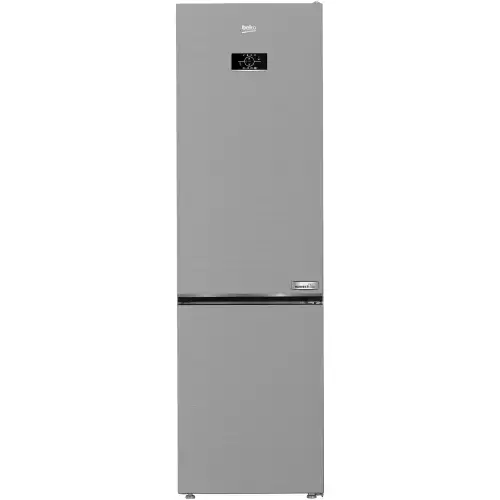 Combina frigorifica Beko B3RCNA404HXB, 355 l, No Frost, HarvestFresh, AeroFlow, Clasa E, Kitchen Fit, Everfresh+, H 203 cm, Metal Look