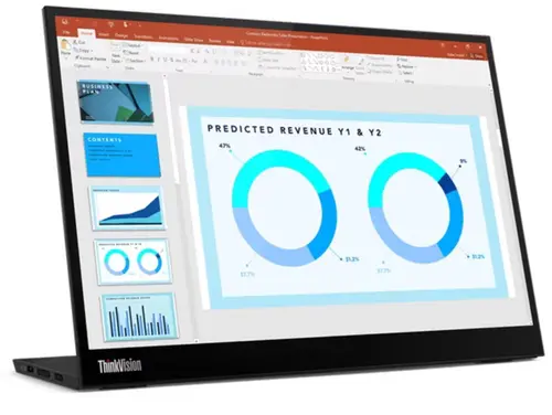Monitor Portabil IPS LED Lenovo 14inch ThinkVision M14d, 2240 x 1400, USB Type-C (Negru)