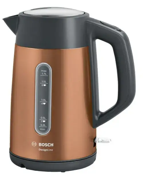 Fierbator de apa Bosch TWK4P439, 2400 W, 1.7 L (Negru/Auriu)