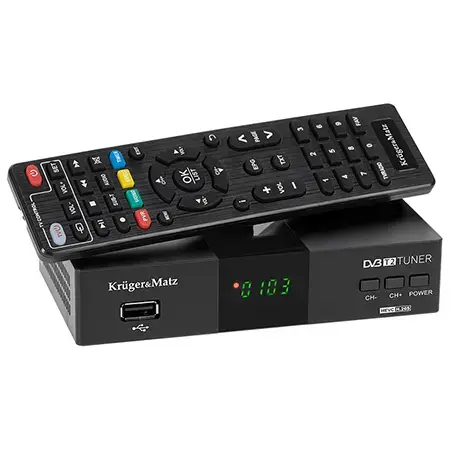 Tuner DVB-T2 KRUGER&MATZ KM0550D, H.265, HEVC, SCART, HDMI 1.3, USB 2.0