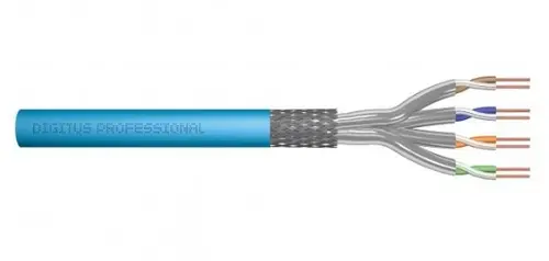 Cablu Digitus DK-1641-A-VH-1, CAT.6A, S/FTP, Eca, drut, AWG 23/1, LSOH, 100m (Albastru)