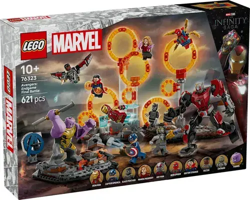 Joc de constructii LEGO Marvel Super Heroes -  Sfarsitul jocului Batalia finala, 621 piese