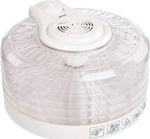 Deshidrator alimente MPM MSG-02, 400 W, 5 site, 33 cm, Inaltime reglabila (Alb)