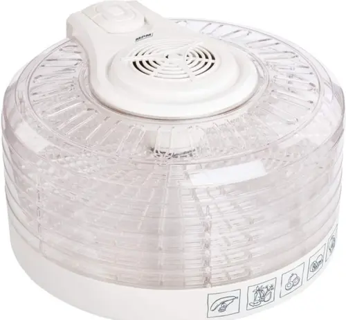 Deshidrator alimente MPM MSG-02, 400 W, 5 site, 33 cm, Inaltime reglabila (Alb)