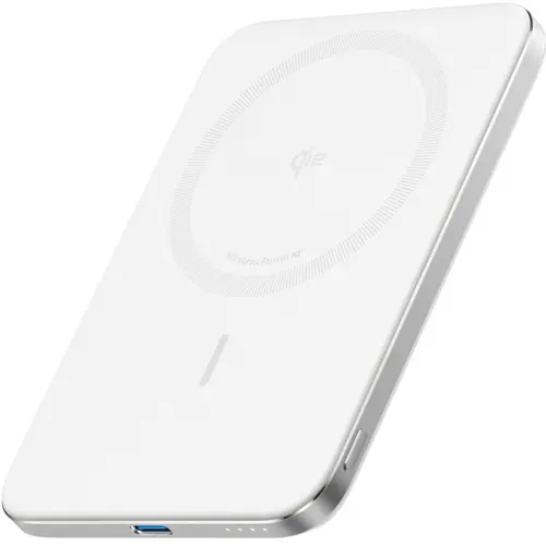 Acumulator extern wireless Anker Nano MagSafe, 5.000 mAh, Ultra-Slim, 15W (Alb)