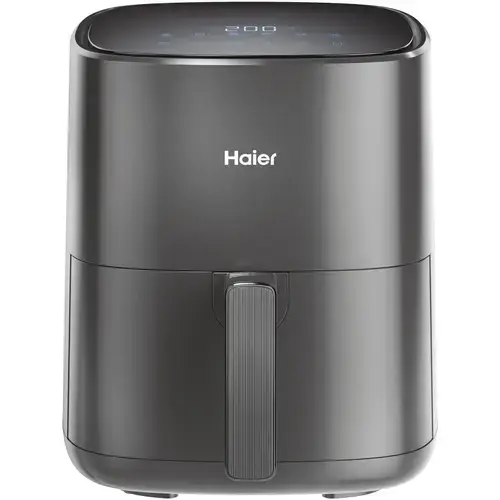 Friteuza cu aer cald Haier HAF5P 011, 5l (4 portii), 1500W, 6 functii, temperatura 80-200C, display led (Gri)