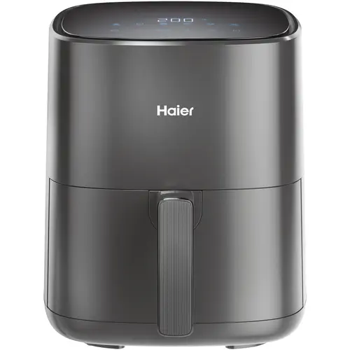 Friteuza cu aer cald Haier HAF5P 011, 5l (4 portii), 1500W, 6 functii, temperatura 80-200C, display led (Gri)