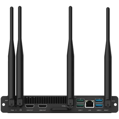 Calculator Sistem Mini PC Prestigio Solutions OPS, Procesor Intel Core i5 1235U, 3.3GHz up to 4.4GHz, 10 cores, 8GB DDR5, 256GB SSD, Wi-Fi 6, Bluetooth 5.2 Windows 11 Trial (Negru)