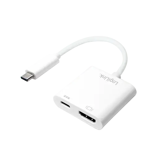 Adaptor Logilink UA0257, HDMI, USB-C (Alb)