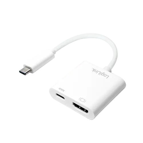Adaptor Logilink UA0257, HDMI, USB-C (Alb)