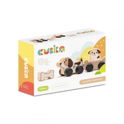 Jucarie din lemn Cubika Puppy Family