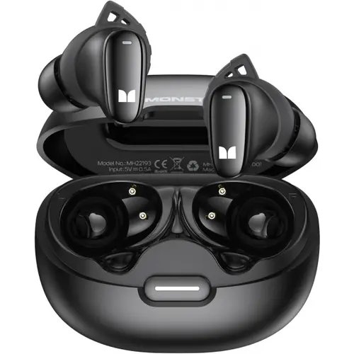 Casti True Wireless Monster N-Lite 206, Bluetooth, Negru