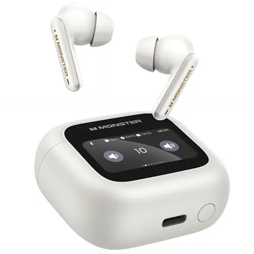 Casti True Wireless Monster TH300, Bluetooth, Alb