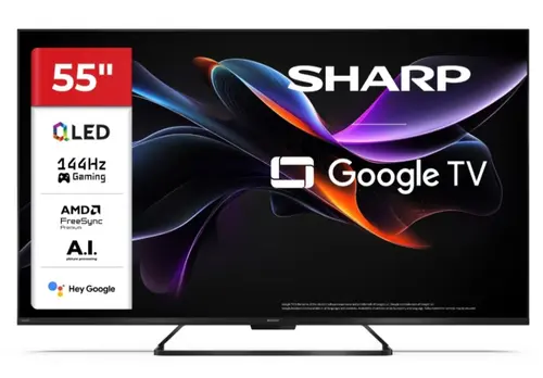 Monitor QLED Sharp 139 cm (55inch) 55HR7265E, Ultra HD 4K, Smart TV, WiFi