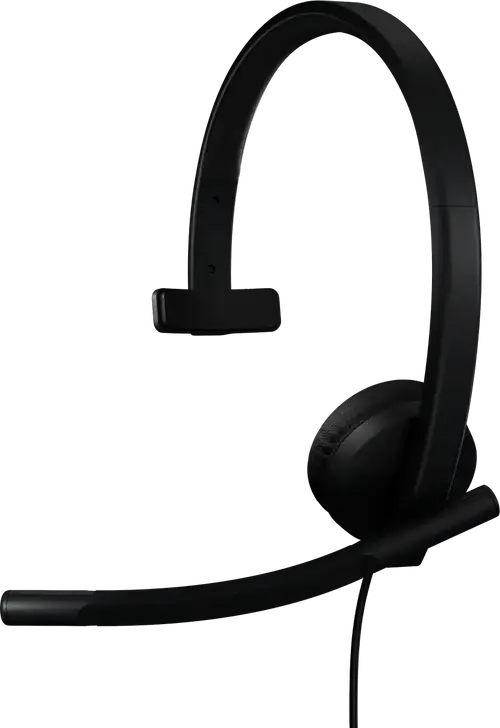 Casti Call Center Logitech H570e Teams Mono, USB-C, Microfon (Negru)