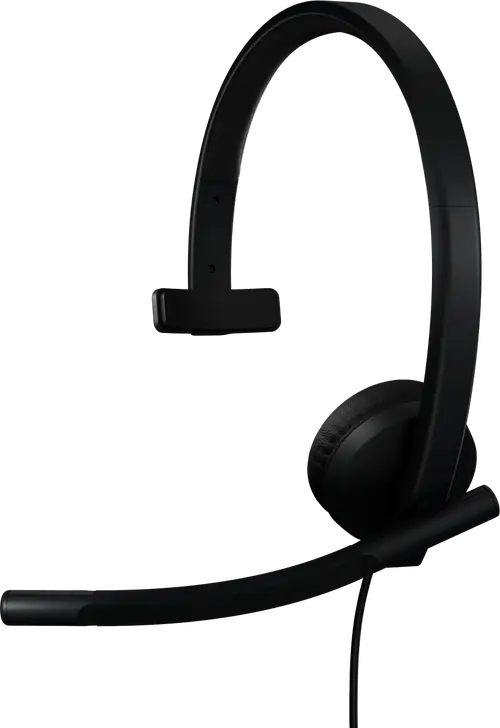 Casti Call Center Logitech H570e Teams Mono, USB-C, Microfon (Negru)