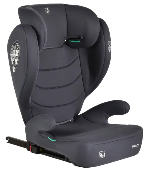Scaun auto Moni i-Race, IsoFix, i-Size, 100-150 cm, Gri