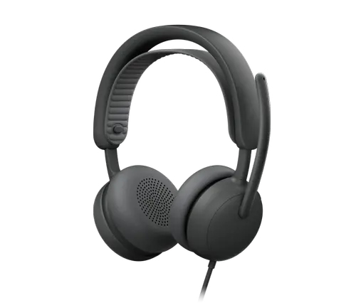 Casti Call Center Logitech Zone Wired 2 Business, USB-C/A, Microfon cu anulare zgomot (Negru)