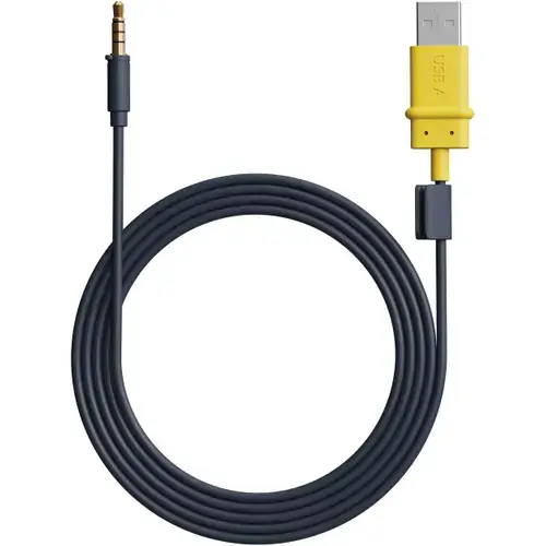 Cablu audio Logitech Zone Learn, 3.5mm la USB-A, 1.31m (Albastru)