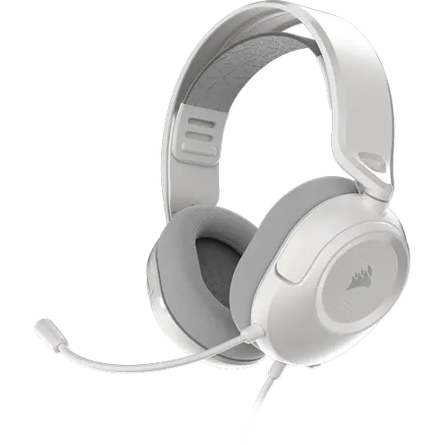 Casti Gaming cu fir Corsair HS35 V3, Stereo, Jack 3.5mm, Microfon, Multiplatforma (Alb)