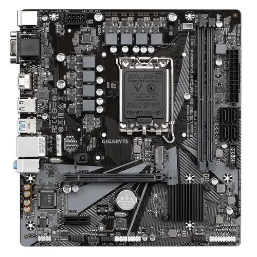Placa de baza GIGABYTE H610M H V2 LGA1700, 2x DDR4 3200MHz, 1x D-Sub, 1x HDMI, 1x PCIe x16, 1x PCIe x1, 1x M.2, 4x SATA 6Gbps, LAN 1GBps, mATX