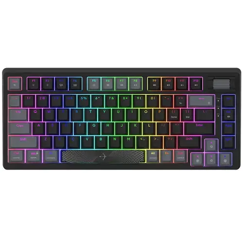 Tastatura Gaming Mecanica AQIRYS Adara Mini LE, iluminare RGB, Cu fir, Switch HaiMu Ocean Blue, Layout US (Negru)
