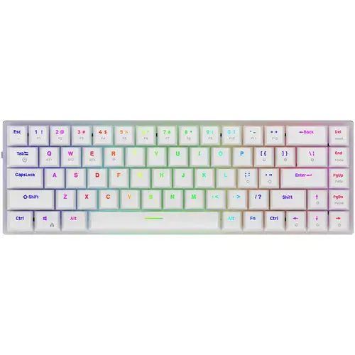 Tastatura AQIRYS Agena, Wireless 2.4 GHz, Bluetooth, USB (Alb)