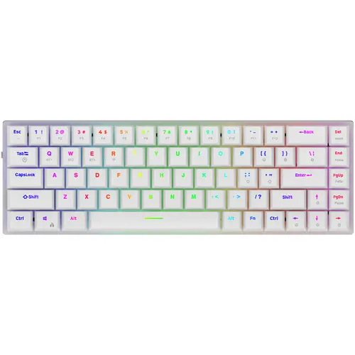 Tastatura AQIRYS Agena, Wireless 2.4 GHz, Bluetooth, USB (Alb)