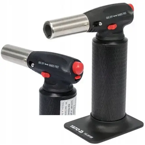 Arzator gaz Yato YG-30100 pentru Creme Brulee si flambirom, 1350°C, 45ml, 0.375kW