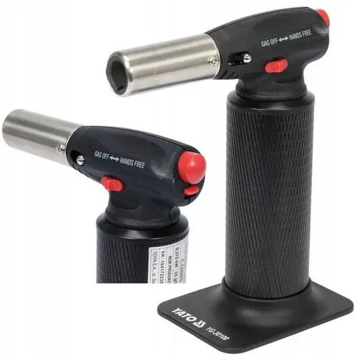Arzator gaz Yato YG-30100 pentru Creme Brulee si flambirom, 1350°C, 45ml, 0.375kW