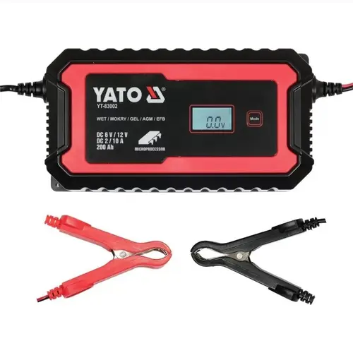 Redresor cu display LCD Yato YT-83002, gama 6V/2A, 12V/10A