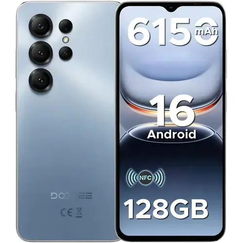 Telefon Mobil Doogee Note 56X Pro, Procesor Unisoc T7225 Octa Core, Ecran IPS LCD 6.56inch, 4GB RAM, 128GB Flash, Camera 13 MP, 4G, Wi-Fi, Dual Sim, Android (Albastru)