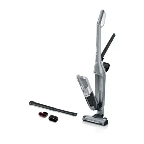 Aspirator vertical Bosch Serie 4 BBH3K2801, Recipient 0.4 L, Autonomie 55 minute, 82 dB (Argintiu)