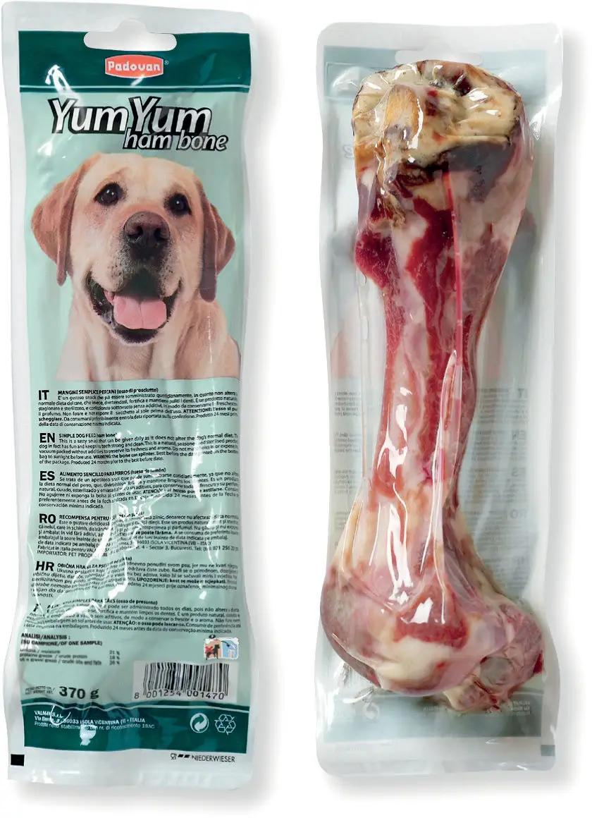 PADOVAN Yum Yum, Recompensă pentru câini, cu Şunca 370g