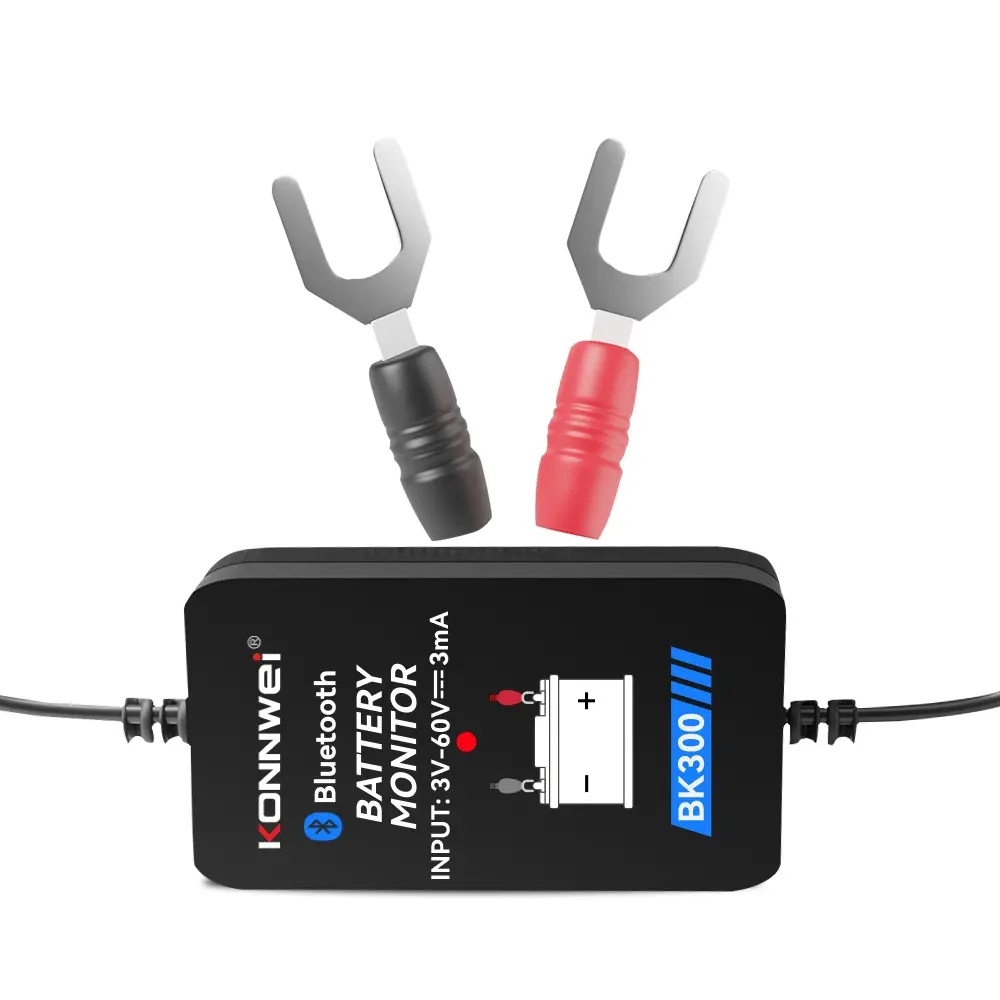 Tester Baterie Auto Inteligent cu Bluetooth 5.0 KONNWEI BK300, Aplicatie Telefon, Android si iOS, Monitor Baterie Wireless 12V 24V, Incarcare, Tensiune
