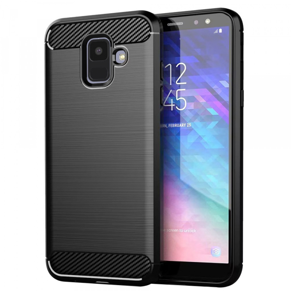 Husa pentru Samsung Galaxy A6 (2018) A600, Techsuit, Carbon, Neagra