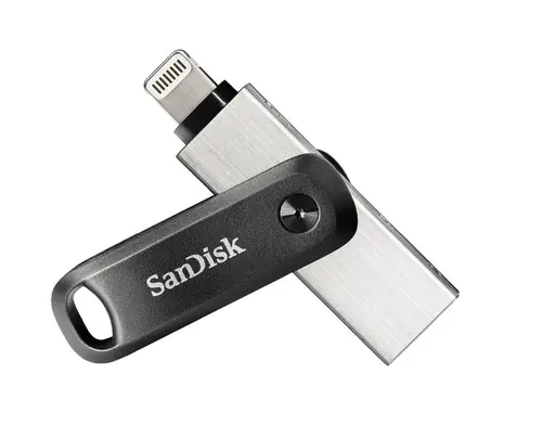 Stick USB SanDisk iXpand Go, 128GB, USB 3.1 (Negru)