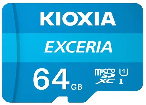 Card de memorie microSDXC Kioxia Exceria (M203) 64GB,UHS I U1+ adaptor, LMEX1L064GG2