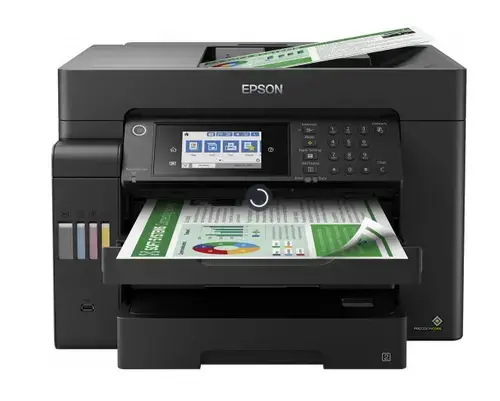 Multifunctional inkjet color Epson EcoTank L15150, Duplex, Retea, Wireless, A3 (Negru)