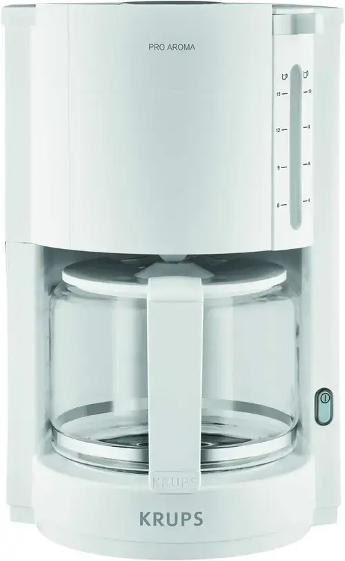 Cafetiera KRUPS ProAroma F 309 08, Cana de sticla (Alb)