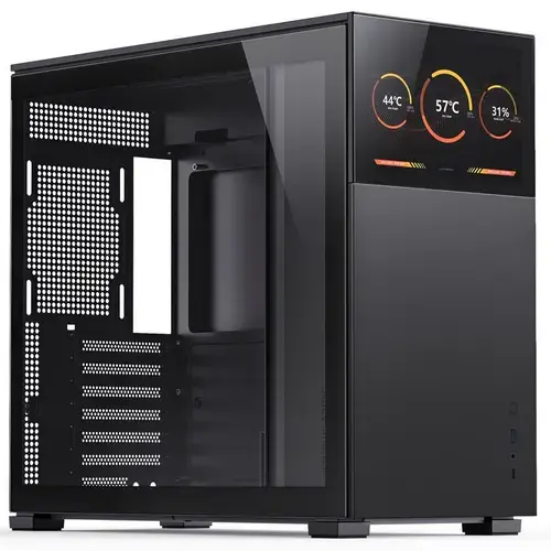 Carcasa Jonsbo D41 STD Screen, Middle Tower, Fara sursa, ATX, Display frontal TFT 8inch (Negru)