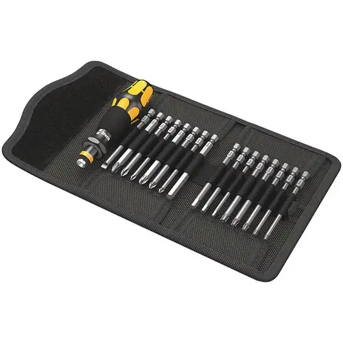 Set maner surubelnita cu biti lungi, 17 bucati, ESD, Wera Kraftform Kompakt 60ESD